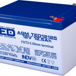 Acumulator AGM VRLA 12V 12.5Ah plumb acid 151x98x95 mm F2 terminal TED Battery Expert Holland TED002754