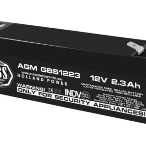Acumulator AGM VRLA 12V 2.3Ah plumb acid 178x34x60 mm F1 terminal GBS1223F1 TED003614