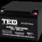 Acumulator Agm Vrla 12v 26ah Plumb Acid 165x175x125 Mm M5 Terminal Ted Battery Expert Holland Ted003638