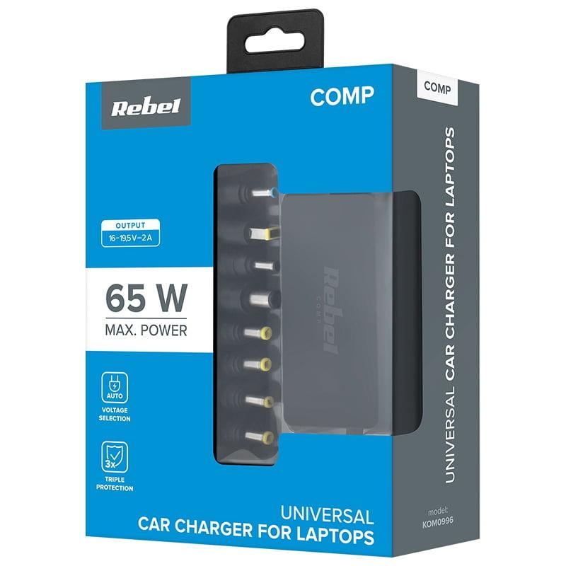 Alimentator Laptop Universal Auto 16 20v 65w Rebel Kom0996