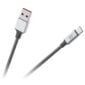 Cablu USB 3.0 - USB TYPE C 2m flexibil gri Rebel RB-6011-200-B