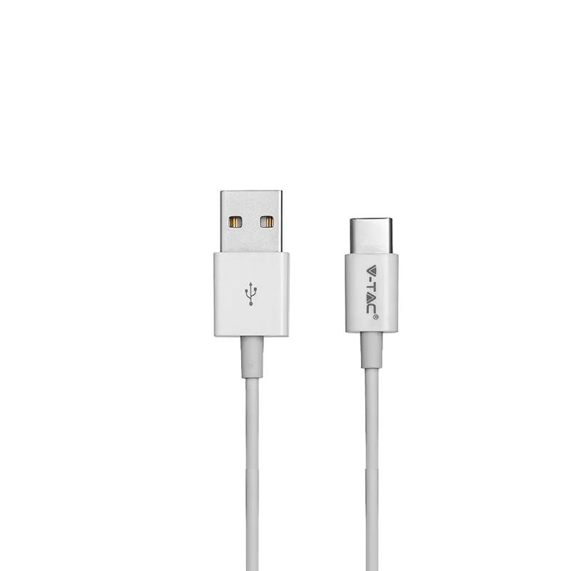 Cablu Usb Type C 1m 24a Alb Silver Editon V Tac Sku 8486