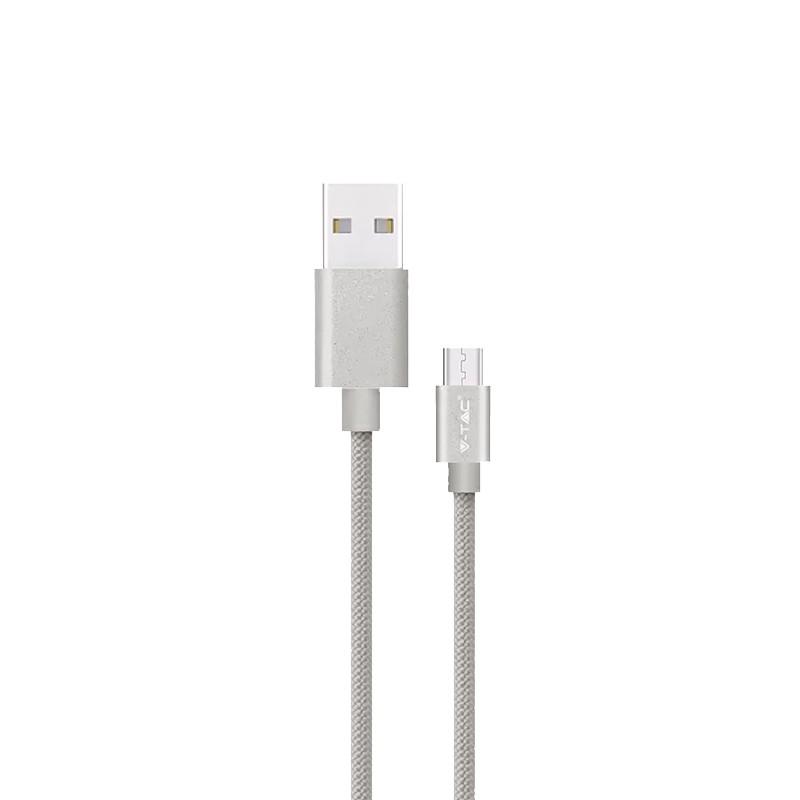 Cablu Usb Type C 1m Argintiu 24a Platinum Edition V Tac Sku 8492