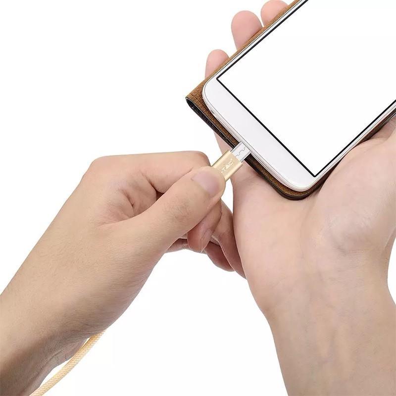 Cablu Usb Type C 1m Auriu 24a Platinum Edition V Tac Sku 8493