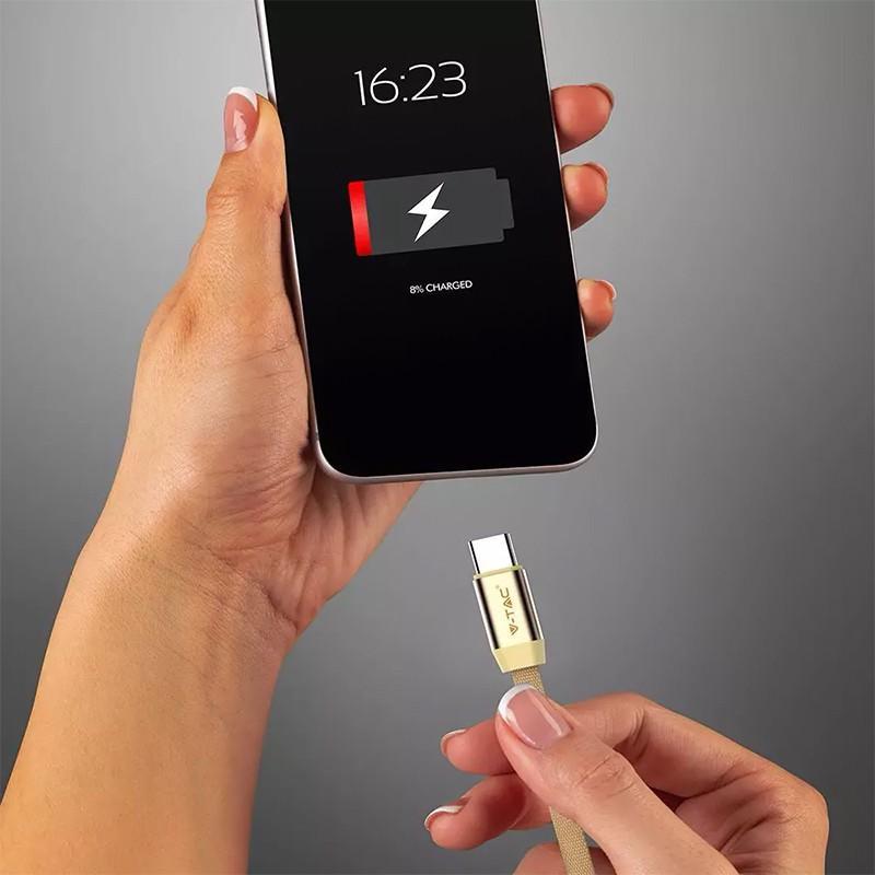 Cablu Usb Type C 1m Plat Auriu 24a Ruby Edition V Tac Sku 8499