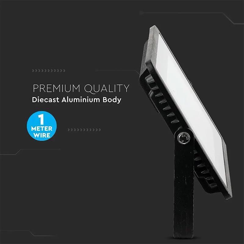 Reflector Led Smd 100w 8000lm 6400k Ip65 Negru Cu Cip Samsung V Tac Sku 414