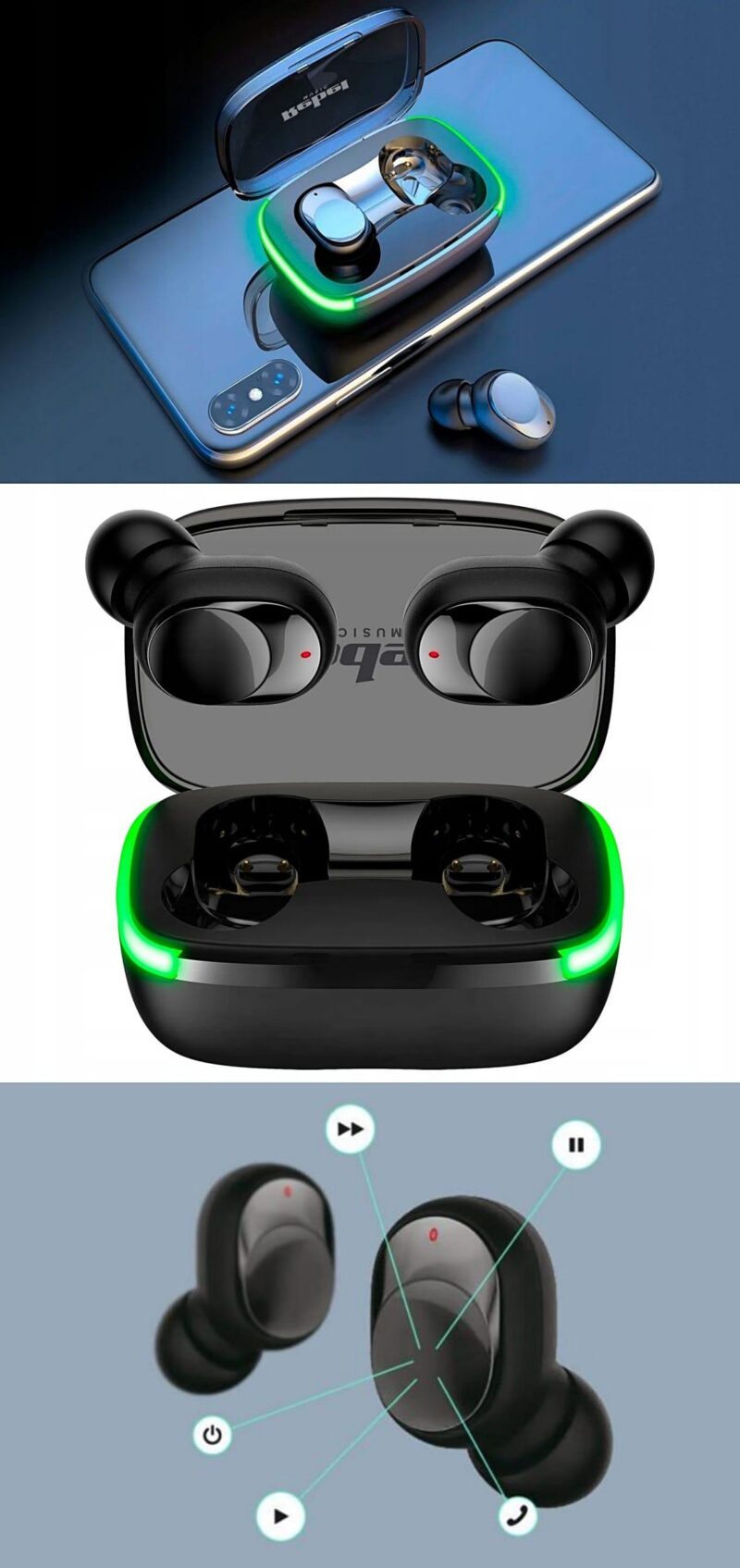 Casti Bluetooth 5.3 Tws Y60 Rebel Slu0059