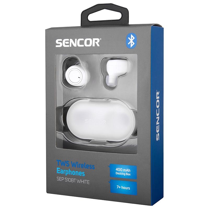 Casti Bluetooth 50 Tws Alb Sencor Sep 510bt Wh
