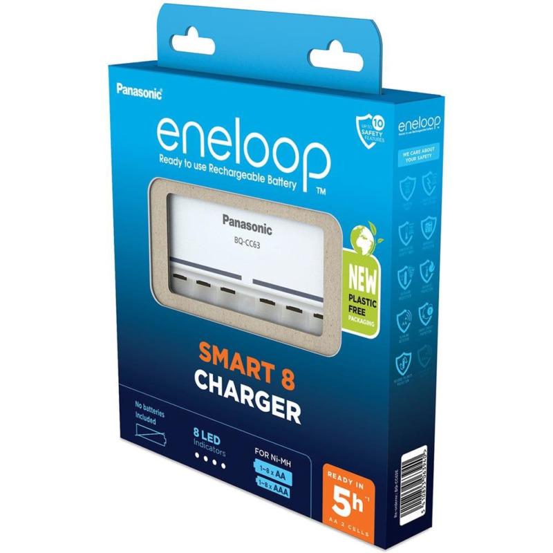 Incarcator Eneloop Pro Panasonic Smart 8 Charger 8x Aa R6 Sau 8x Aaa R3 Nimh Bq Cc63e