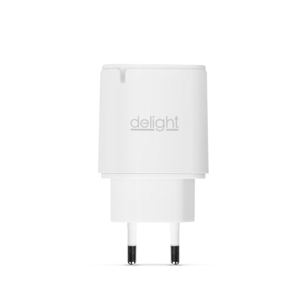 Incarcator Retea 230v Usb Type C Pd 20w Incarcare Rapida Alb Delight 55046wh