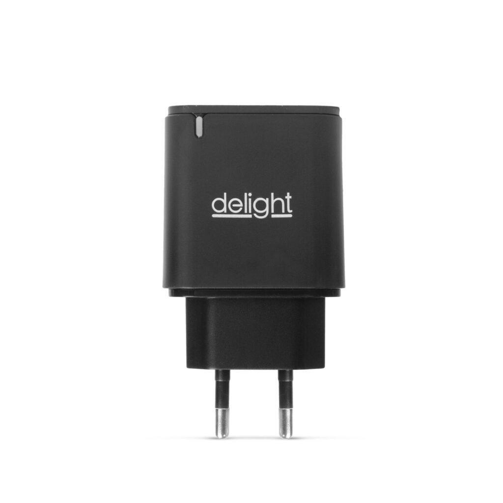Incarcator Retea Usb Type C Pd 20w Incarcare Rapida Negru Delight 55046bk