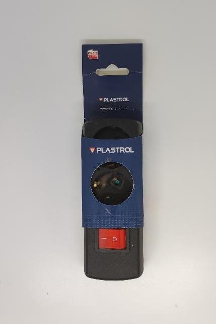 Multipriza 2 Prize Cu Intrerupator Fara Cablu Alimentare Negru Gn 270sws Bk Plastrol