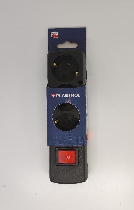 Multipriza 3 Prize Cu Intrerupator Fara Cablu Alimentare Negru Gn 370sws Sw Bk Plastrol