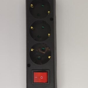 Multipriza 3 prize cu intrerupator fara cablu alimentare negru GN-370SWS/SW/BK Plastrol