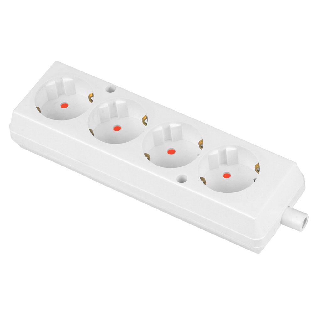 Multipriza 4 prize fara cablu alimentare alb GN-470S/WE Plastrol Multipriza 4 prize fara cablu alimentare alb GN-470S/WE Plastrol
