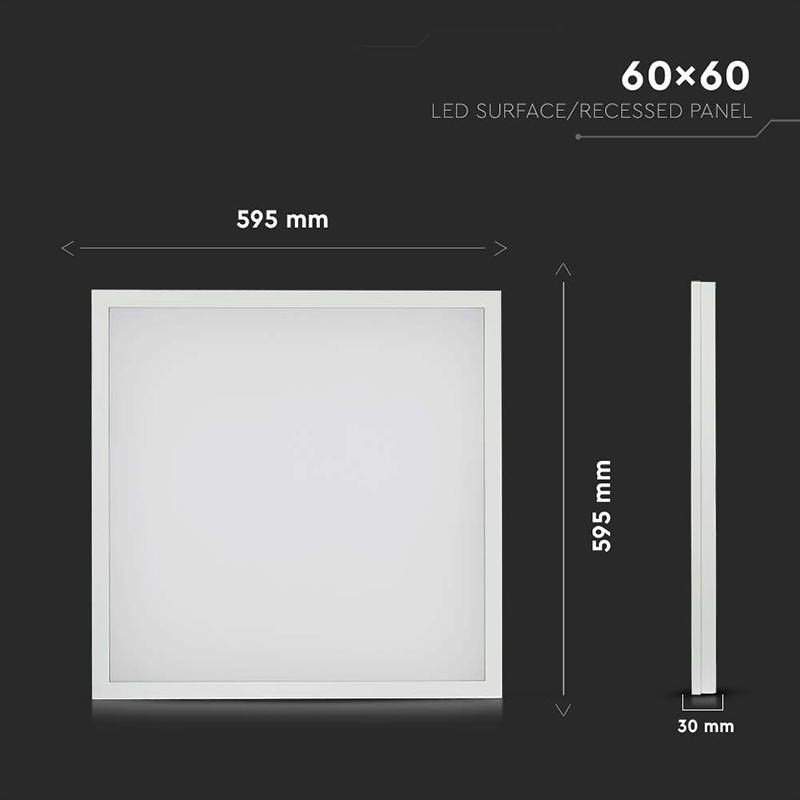 Panou Led 36w 2in1 60x60cm 3960lm 4000k Alb Neutru V Tac Sku 638011
