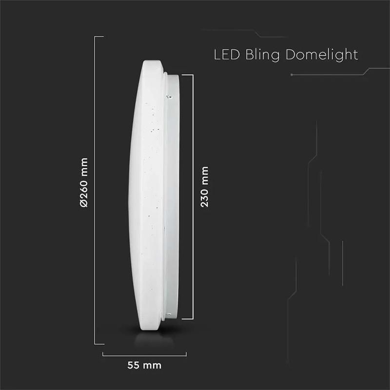 Plafoniera Led 12w 1200lm 23cm 3 In 1 Model Stelute V Tac Sku 217602