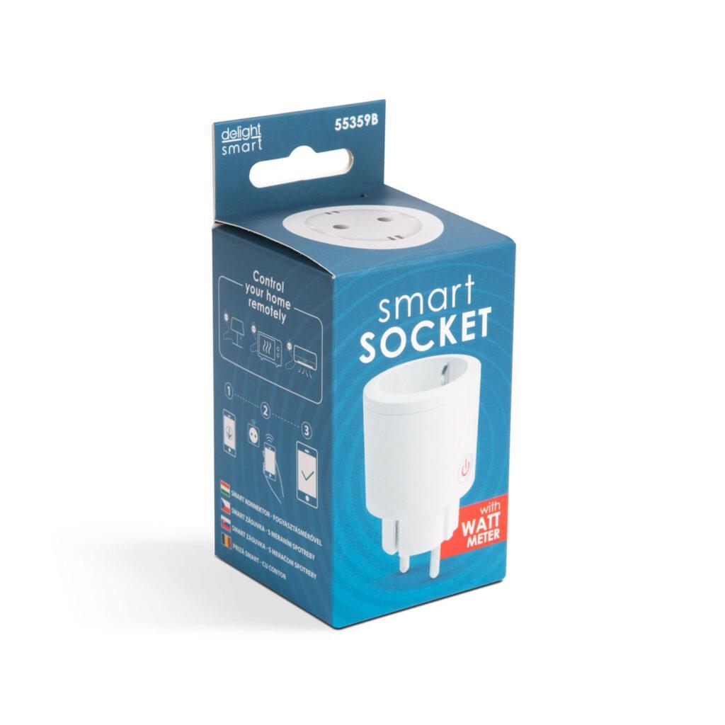 Priza Inteligenta Wifi Cu Contor De Consum Compatibila Amazon Alexa Google Home Siri Ifttt Delight 55359b