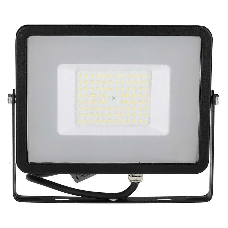 Reflector Led Smd Slim 50w 5750lm 6500k Ip65 Negru Cip Samsung V Tac Sku 21761