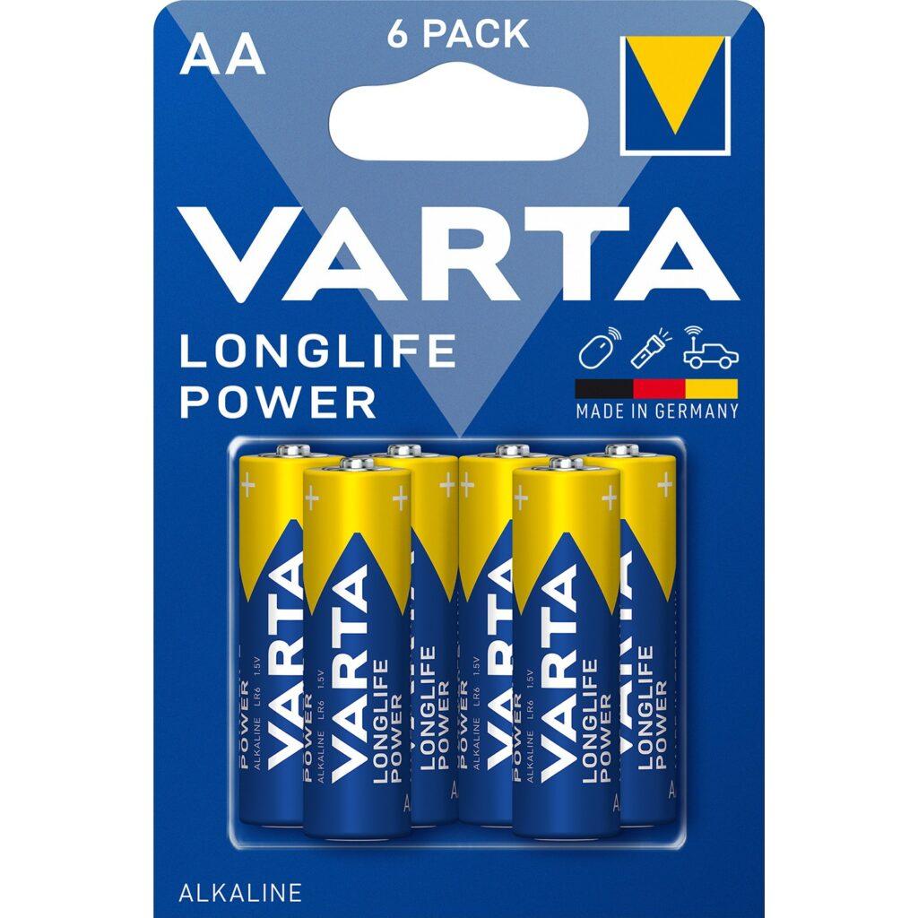 Set 6 Baterii Alcaline Longlife Power Aa Lr6 42buc Varta