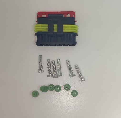 Set Conector Cablu Superseal 15 Mama Mufa 6 Pin 6 Pini Inclusi 6 Garnituri Incluse Ip67 Te Connectivity 282090 1 Set F