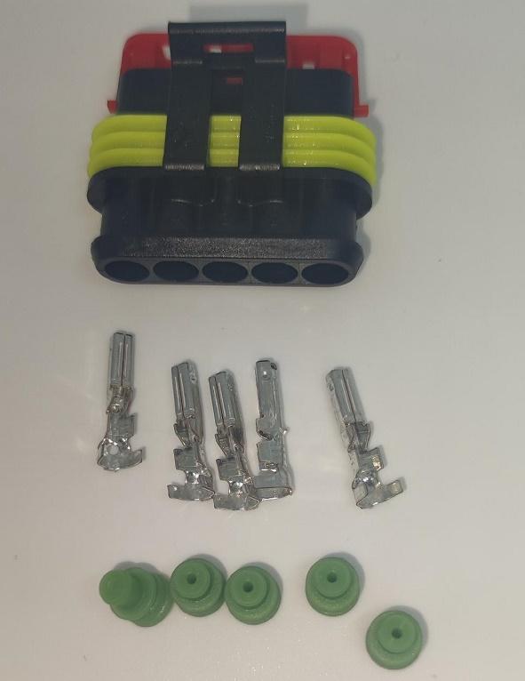 Set Conector Cablu Superseal 15 Mama Mufa 6 Pin 6 Pini Inclusi 6 Garnituri Incluse Ip67 Te Connectivity 282090 1 Set F