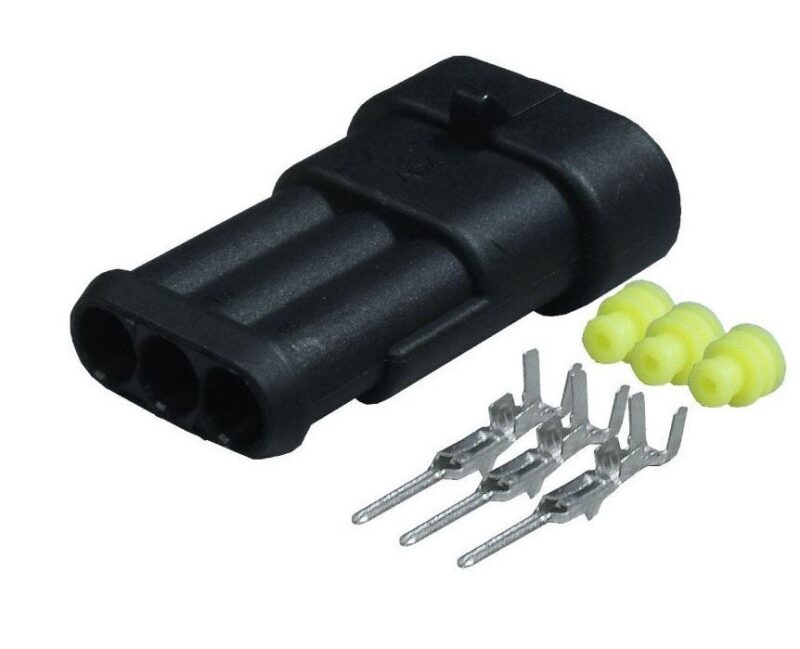 Set Conector Cablu Superseal 15 Tata Mufa 3 Pin 3 Pini Inclusi 3 Garnituri Incluse Ip67 Te Connectivity 282105 1 Set M