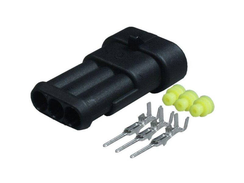 Set Conector Cablu Superseal 15 Tata Mufa 3 Pin 3 Pini Inclusi 3 Garnituri Incluse Ip67 Te Connectivity 282105 1 Set M