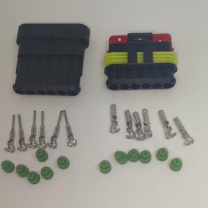Set conectori cablu Superseal 1.5 tata-mama mufa 6 pin +12 pini inclusi + 12 garnituri incluse IP67 TE Connectivity 282108-1-SET
