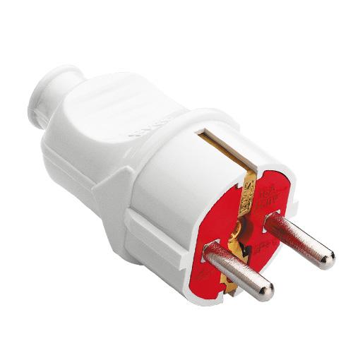 Stecher Schuko Drept 16a 250v Alb Cu Rosu Tempo16a 250v
