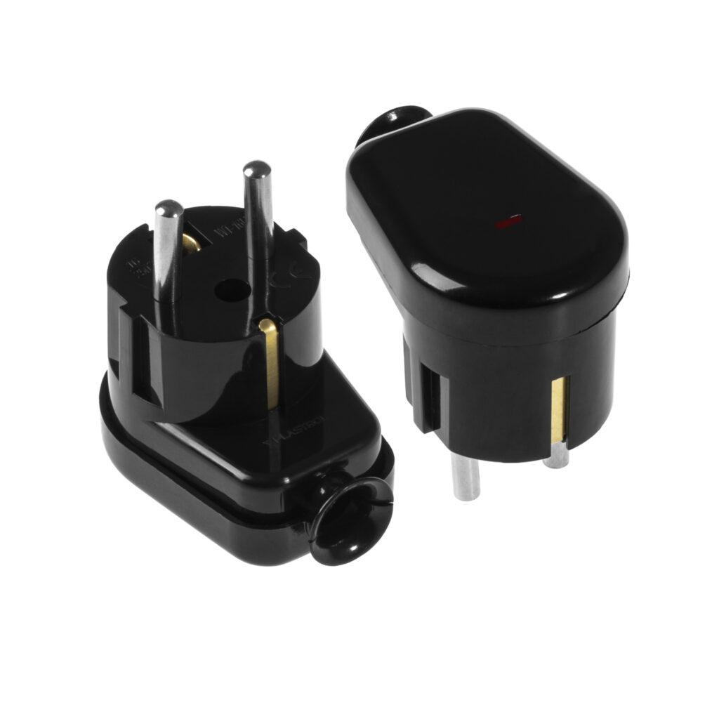 Stecher Shuko Iesire Laterala Negru Cu Martor Led Wt 16u S Bk Plastrol