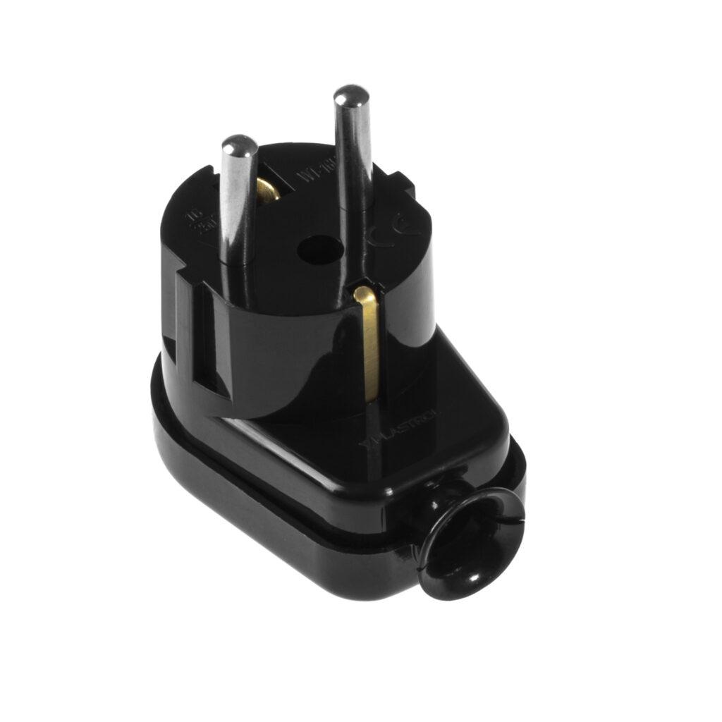 Stecher Shuko Iesire Laterala Negru Cu Martor Led Wt 16u S Bk Plastrol