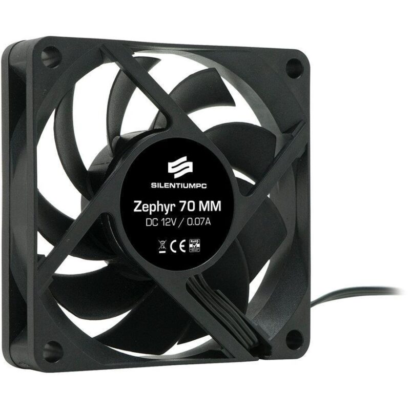 Ventilator Silentium Pc Zephyr 70 70x70x15mm 12v 018a 2000rpm 3 Pin Spc013