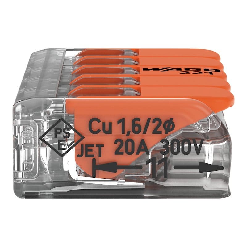 Conector Slim Myf 5x4mm2 Wago 221 4152