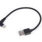 Cablu USB2.0 A mufa - USB type C mufa in unghi 0.2m negru Gembird CC-USB2-AMCML-0.2M