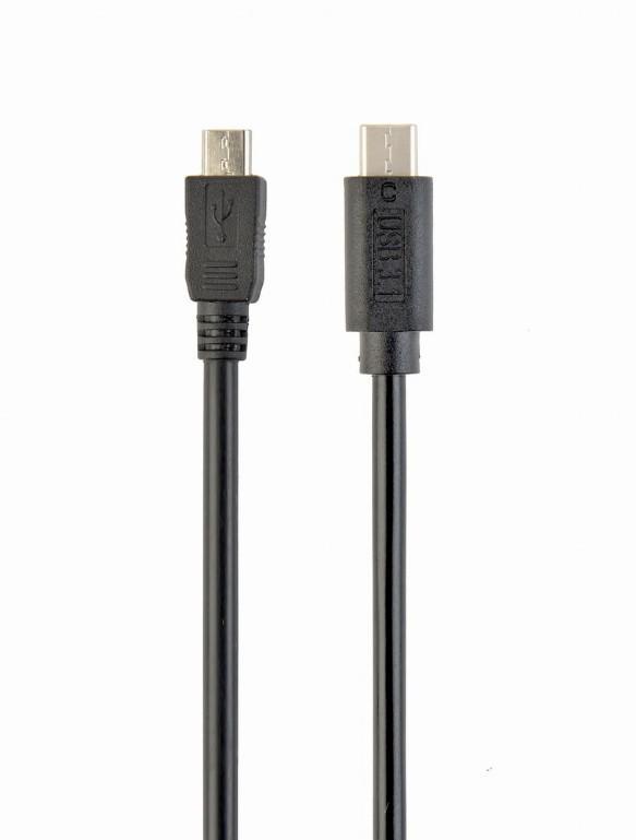 Cablu Usb20 B Micro Mufa Usb Type C Mufa 1m Negru Pvc Gembird Ccp Usb2 Mbmcm 1m