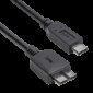 Cablu USB3.0 USB B micro mufa tata - USB type C mufa tata nichelat 1m negru AKYGA AK-USB-44