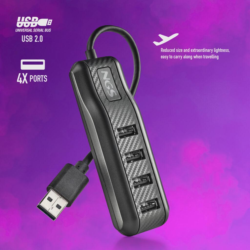 Hub Usb 20 4 Porturi Usb Negru Ngs Port 20