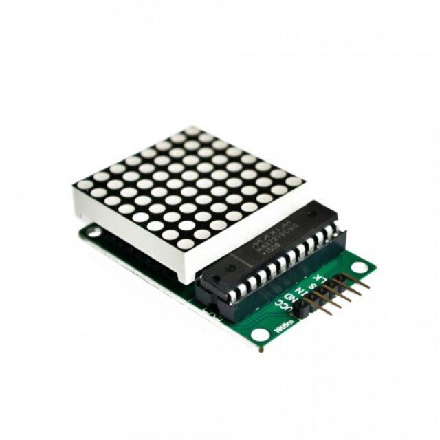 Modul LED MATRIX 8X8 campuri 32x32 mm rosu 5V Interfata SPI inclus cu ...