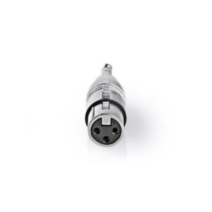 Adaptor Audio Stereo Jack Tata 635 Mm Xlr Mama 3 Pini Metal Nedis Cagp15941me