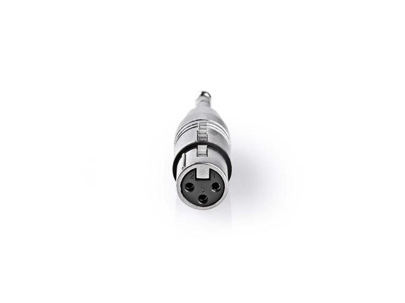 Adaptor Audio Stereo Jack Tata 635 Mm Xlr Mama 3 Pini Metal Nedis Cagp15941me