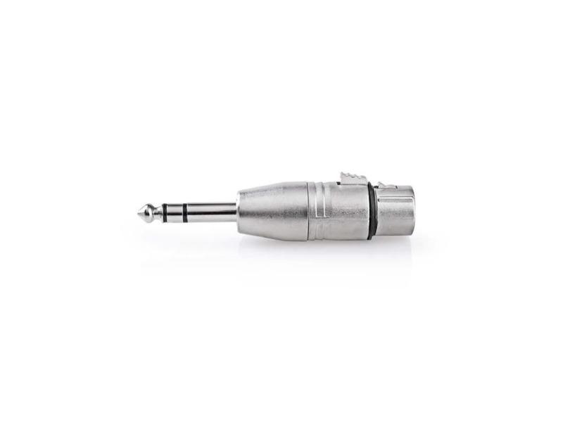 Adaptor Audio Stereo Jack Tata 635 Mm Xlr Mama 3 Pini Metal Nedis Cagp15941me