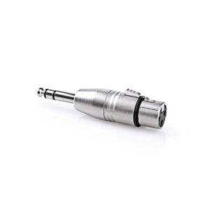 Adaptor audio stereo Jack tata 6.35 mm - XLR mama 3 pini Metal Nedis CAGP15941ME