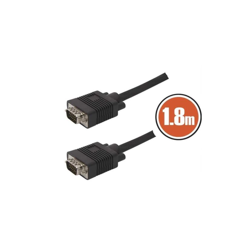 Cablu Monitor Vga Fisa Fisa 18m Dublu Ecranat Negru Delight