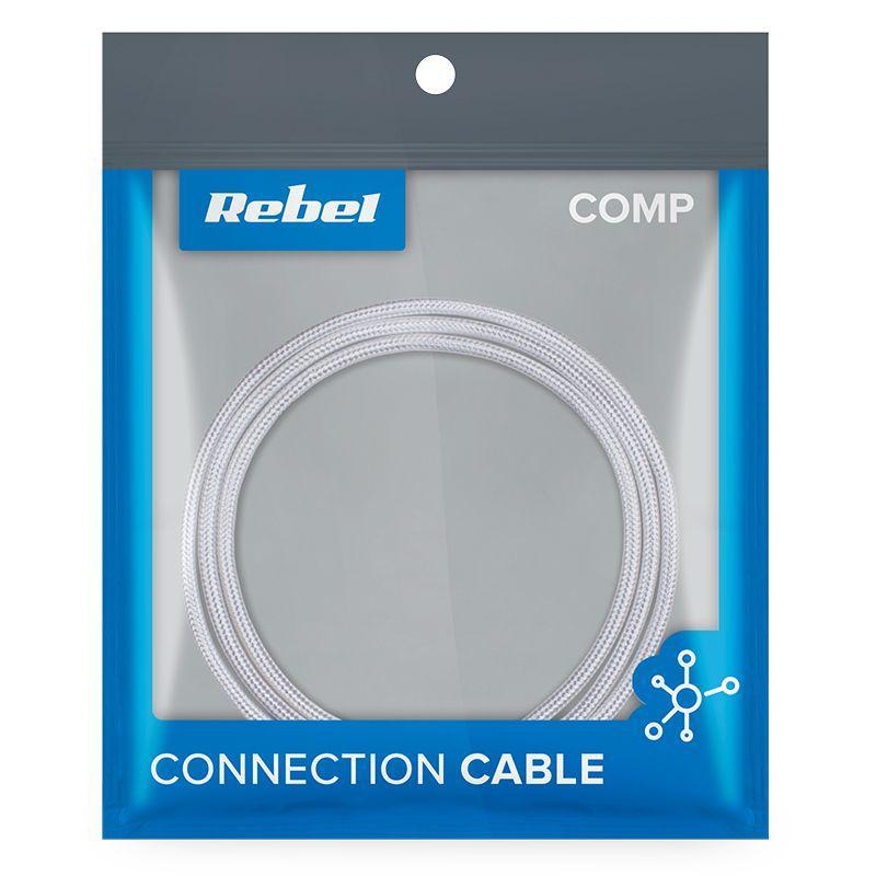 Cablu Usb20 A Usb Type C 05m Alb Panzat Rebel
