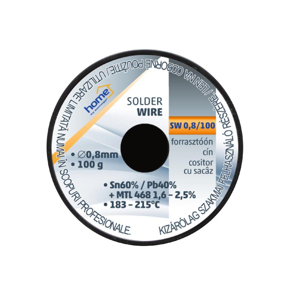 Fludor Cositor Cu Sacaz 08mm 100g Sn Pb 60 40 25flux Home