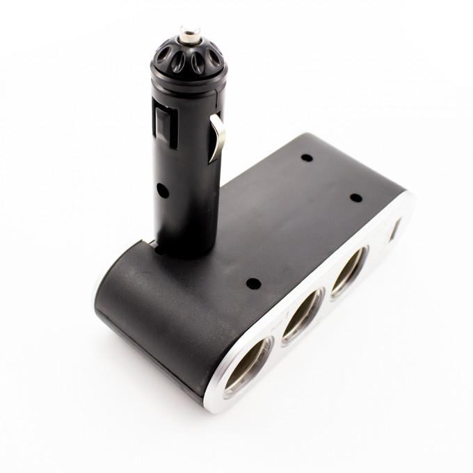 Priza Tripla 3x Bricheta Auto 12 24v 70w Usb 1a Carguard