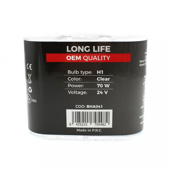 Set De 2 Becuri Halogen 24v H1 70w 50 Intensitate Long Life Carguard