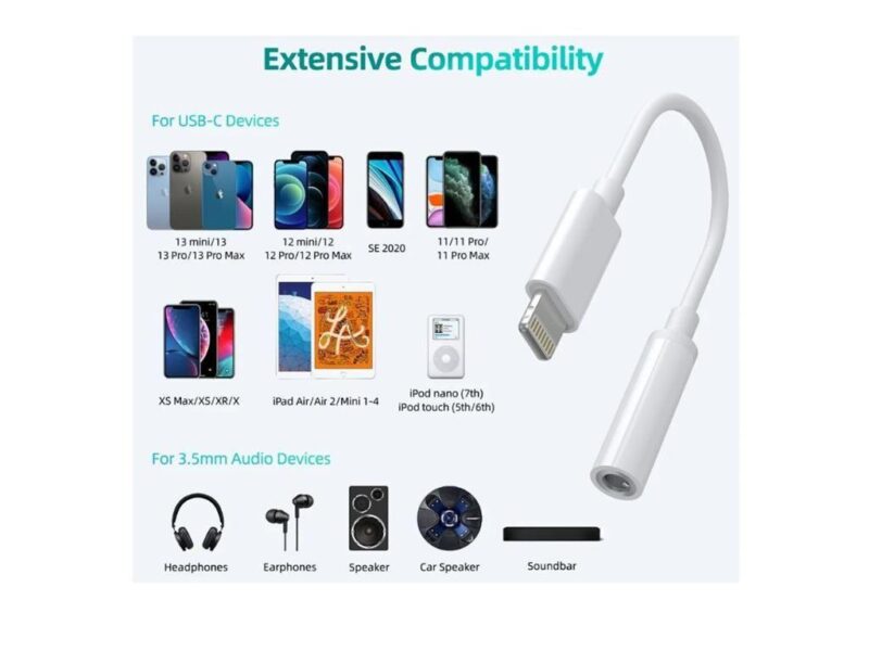 Adaptor Apple Lightning Tata Jack 35 Mm Mama Alb Aux005 Choetech