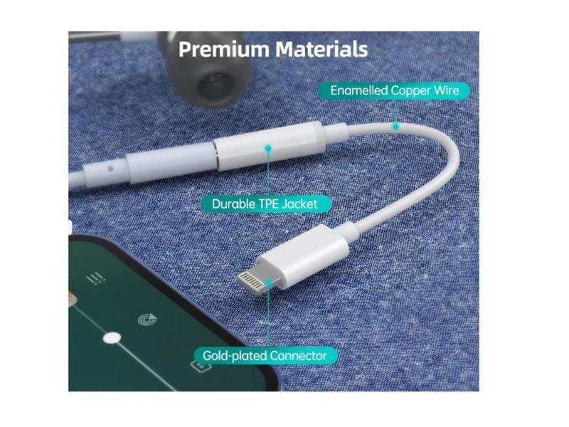 Adaptor Apple Lightning Tata Jack 35 Mm Mama Alb Aux005 Choetech